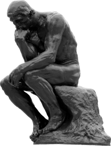The-Thinker-Auguste-Rodin-Grayscale